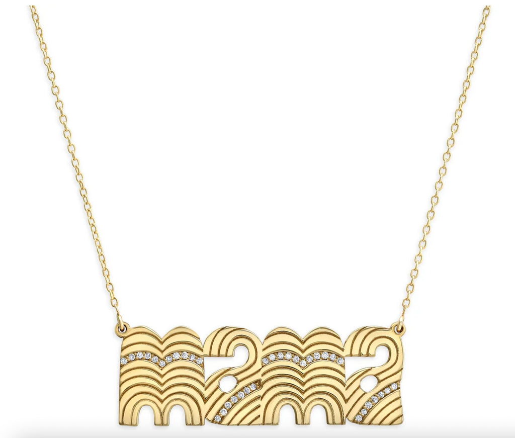 14K Gold & Diamond Mama Necklace - SHOP KINDRED LA LLC