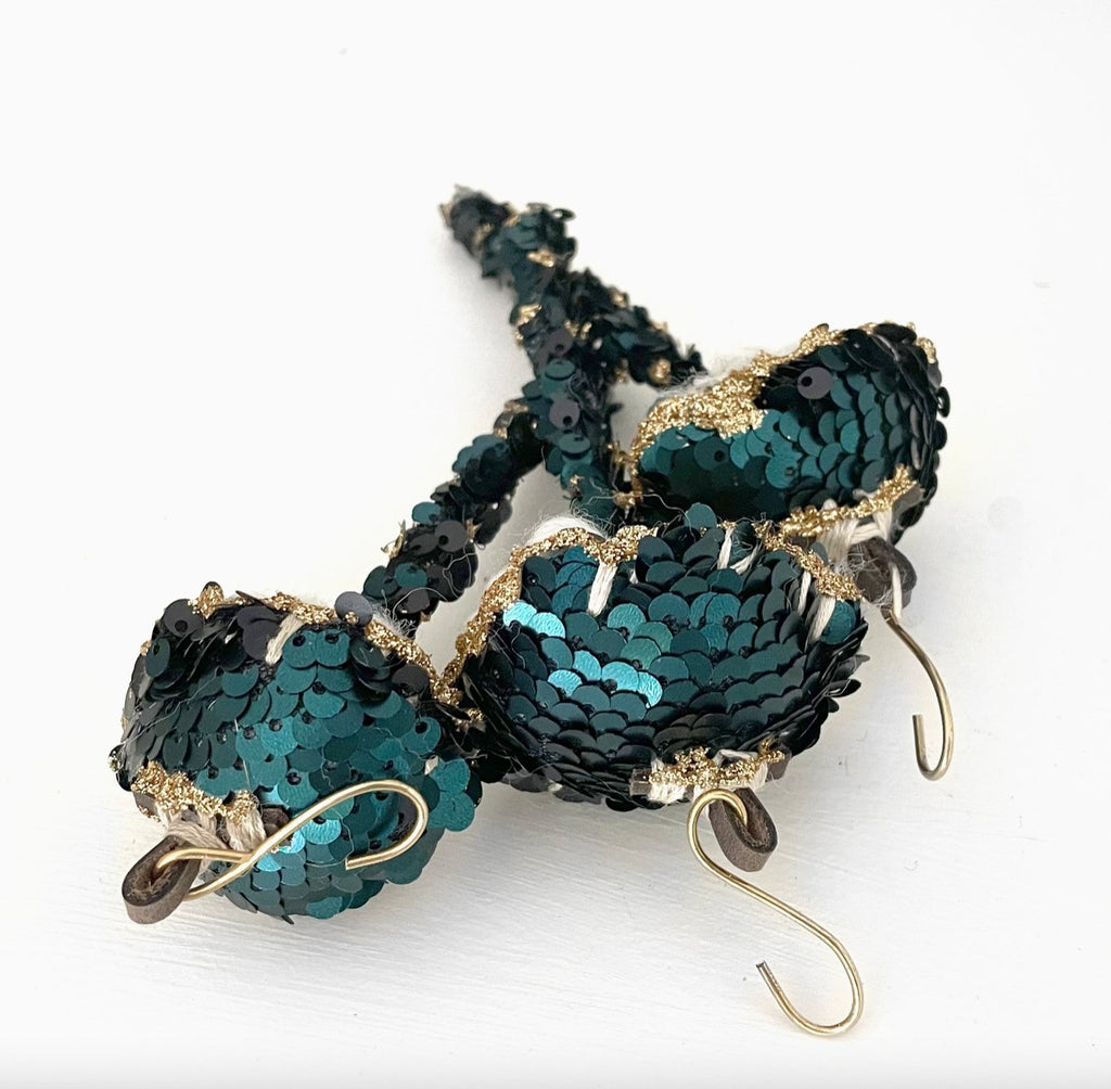 Glitter Mushroom Emerald Sequin - SHOP KINDRED LA LLC