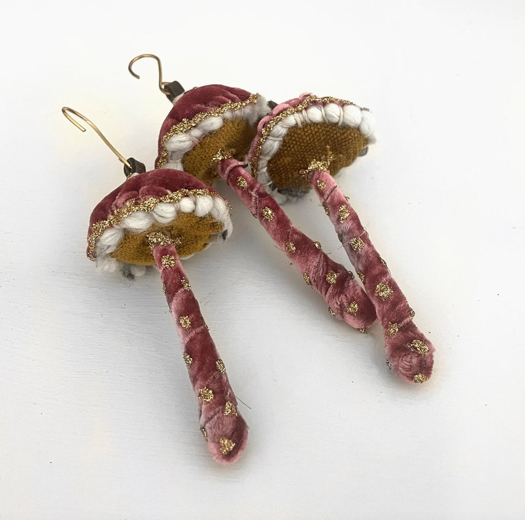 Glitter Mushroom Mauve Velvet - SHOP KINDRED LA LLC