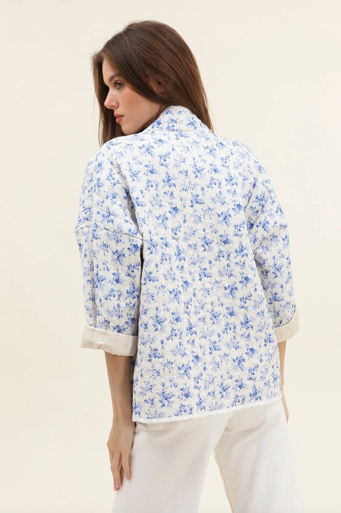 Printed Quilted Jacket - SHOP KINDRED LA LLC