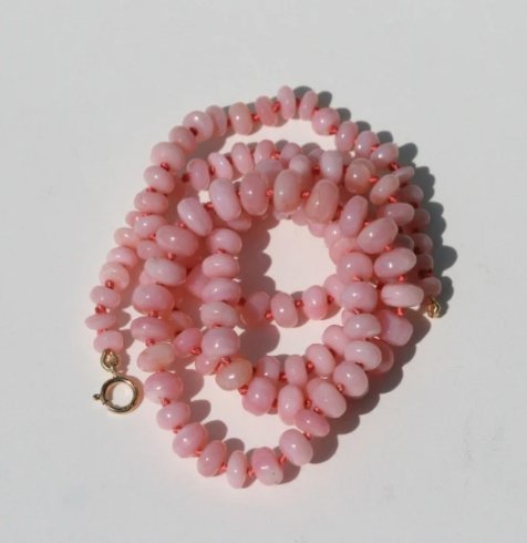 Kimberly Doyle Jewelry: Pink Opal Gemstone Necklace - kindredlosangeles