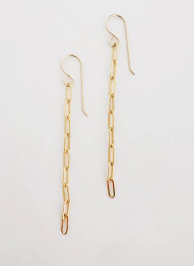 Paperclip Chain Earrings - kindredlosangeles